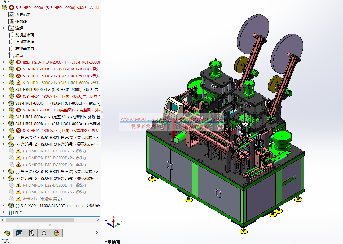 继电器组装机3D模型, 电磁继电器全自动装配设备 CAD图纸下载 最新3D模型下载_solidworks格式_机械设计图纸