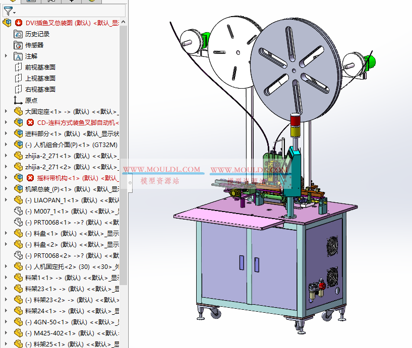连接器连接口装配机3D模型, Type-C/HDMI/RJ45全自动组装设备 CAD图纸下载 最新3D模型下载_solidworks格式_机械设计图纸