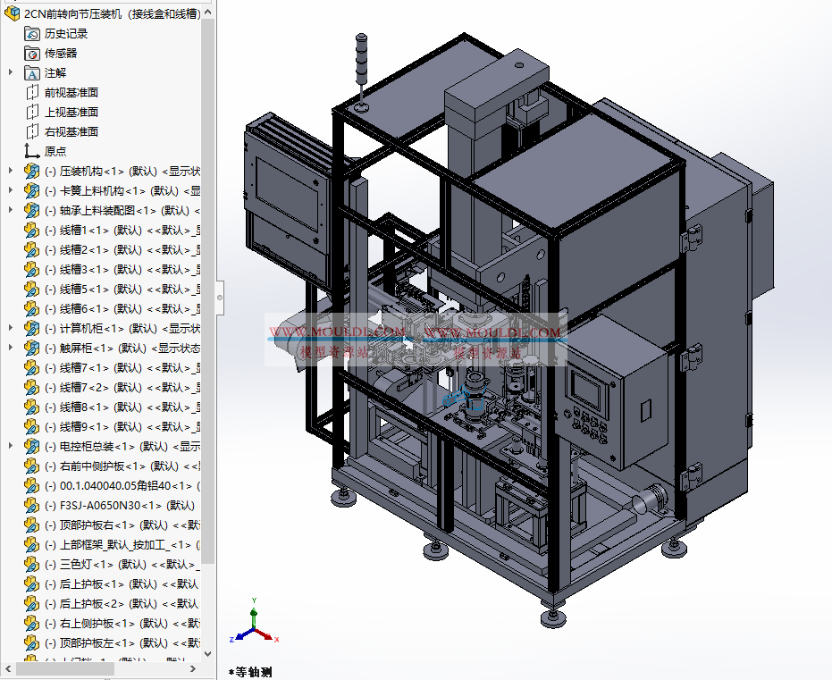 两CN前转向节压装机3D模型, 轮毂轴承自动压装设备 CAD图纸下载 最新3D模型下载_solidworks格式_机械设计图纸