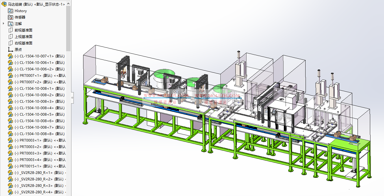 马达电机自动组装线3D模型, 小型直流/无刷电机全自动装配线 CAD图纸下载 最新3D模型下载_solidworks格式_机械设计图纸