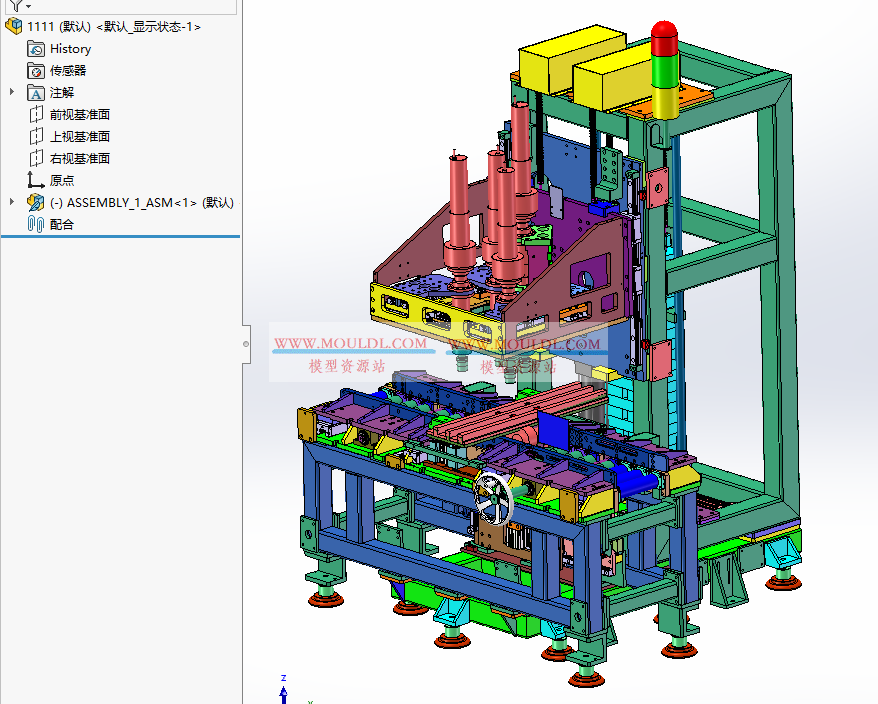 铆合机3D模型, 伺服自动铆接设备 CAD图纸下载（含压力-位移监控） 最新3D模型下载_solidworks格式_机械设计图纸