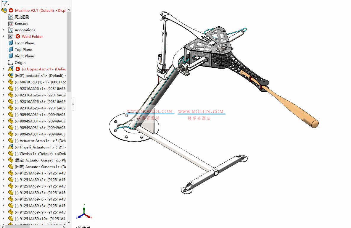 气动摇摆机3D模型, 气动驱动摇摆测试/振实设备 CAD图纸下载 最新3D模型下载_solidworks格式_机械设计图纸